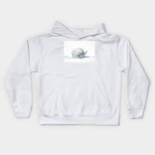 Golf ball splashing into water, artwork (F010/6364) Kids Hoodie